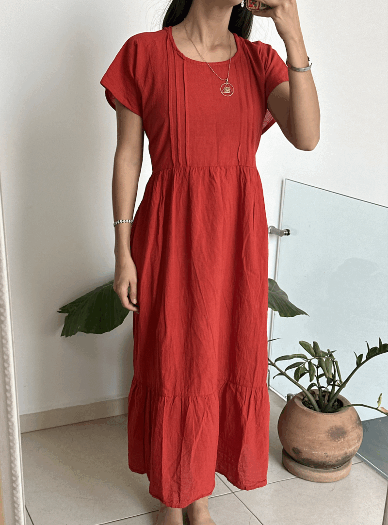Vestido Orquidea Rojo